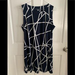 Tommy Hilfiger Mid Length Blue and White Dress